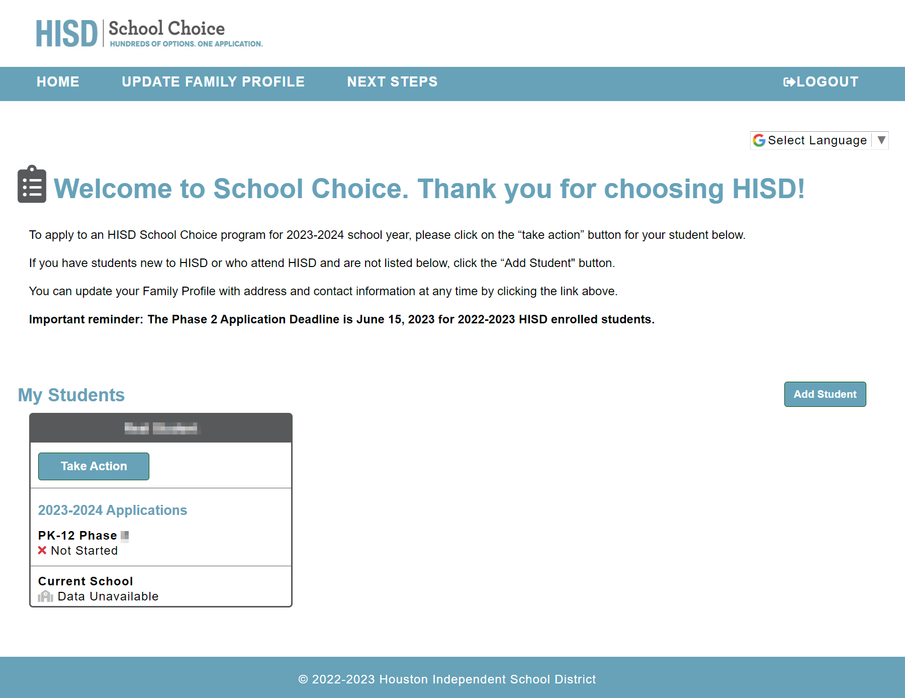After creating an account, you are taken to your account dashboard. (2/12)