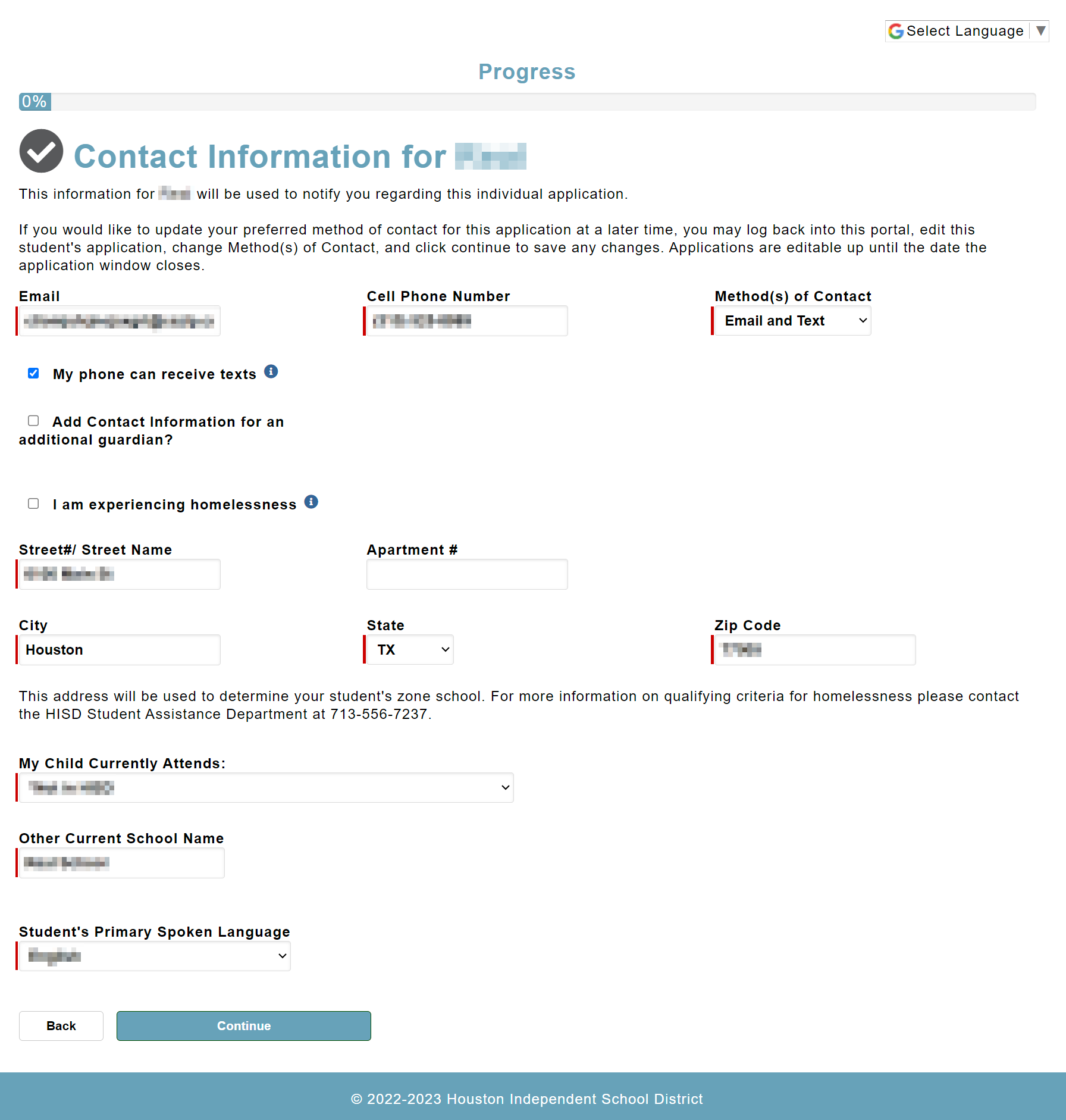 Fill out your contact information. (4/12)